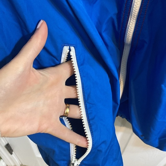 Levi's Strauss Mens Size XL Jacket Hooded Red White Blue Full-Zip Nylon Fall - Picture 7 of 9